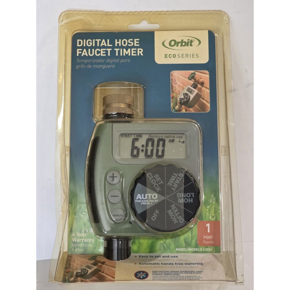 Orbit 62056 One Outlet Single-Dial Hose Faucet Timer Garden Sprinkler Lawn